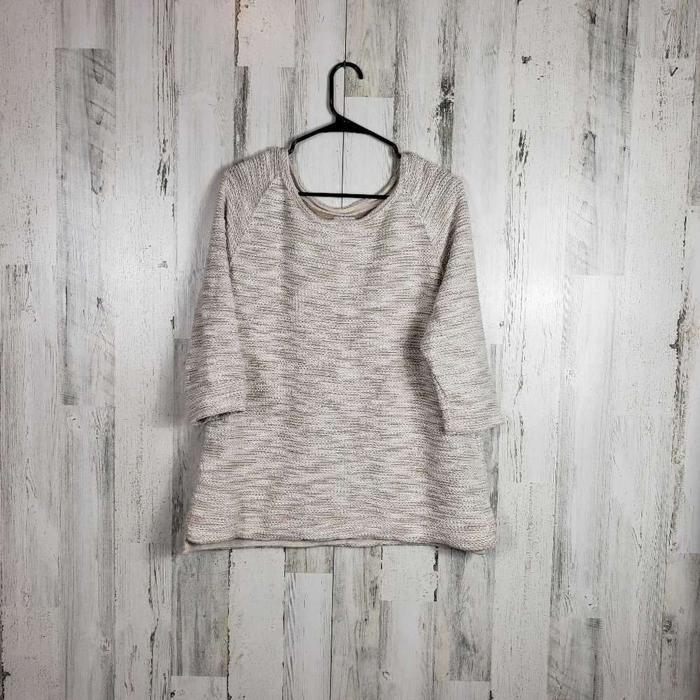Sunday 3/4 sleeve sparkly light sweater size XL